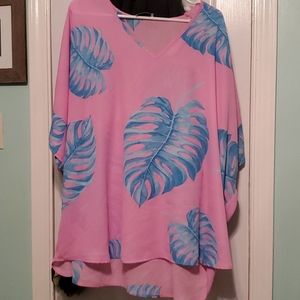 Adrienne Palm leaf tunic